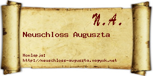 Neuschloss Auguszta névjegykártya